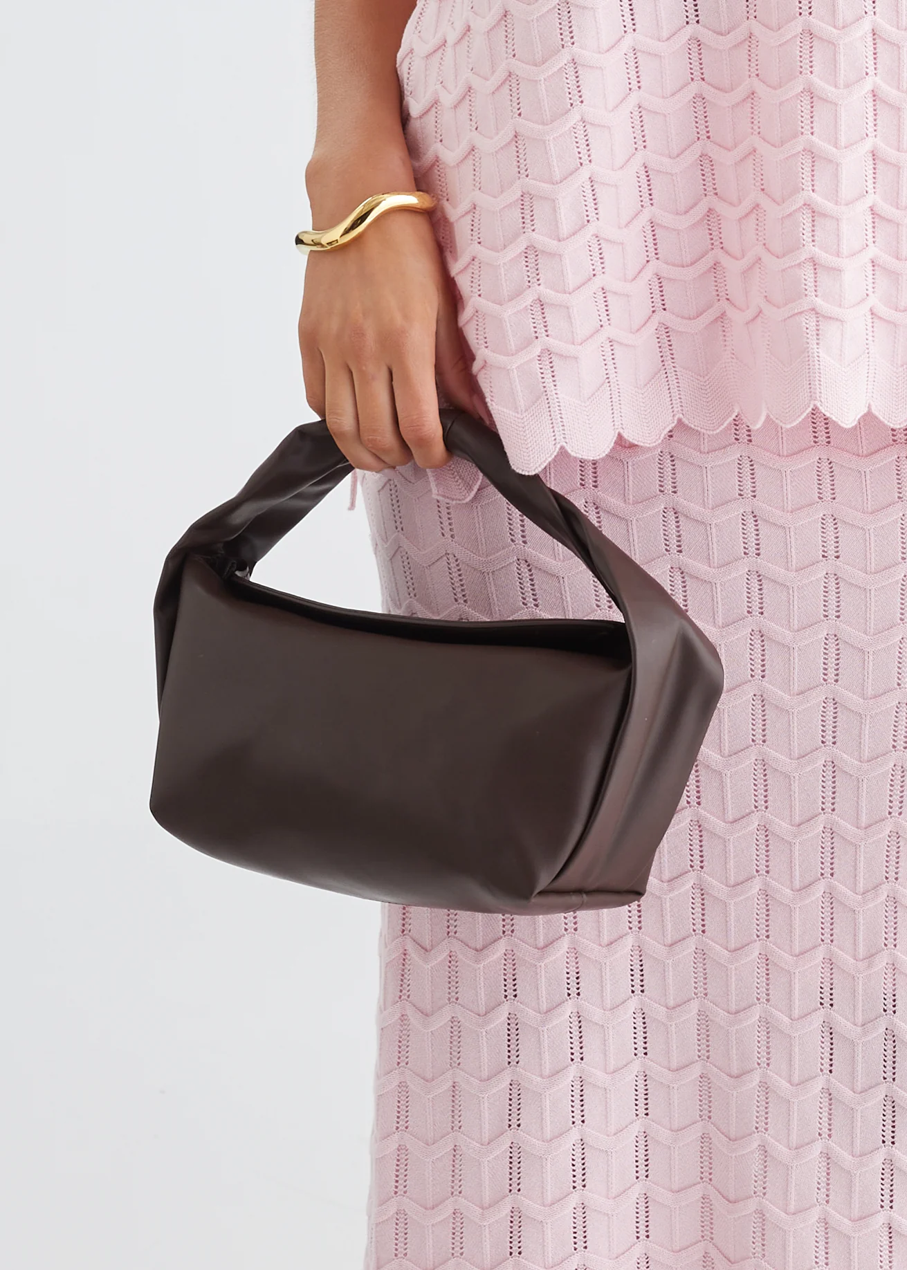 Olive Handle Bag - Chocolate - Honorern