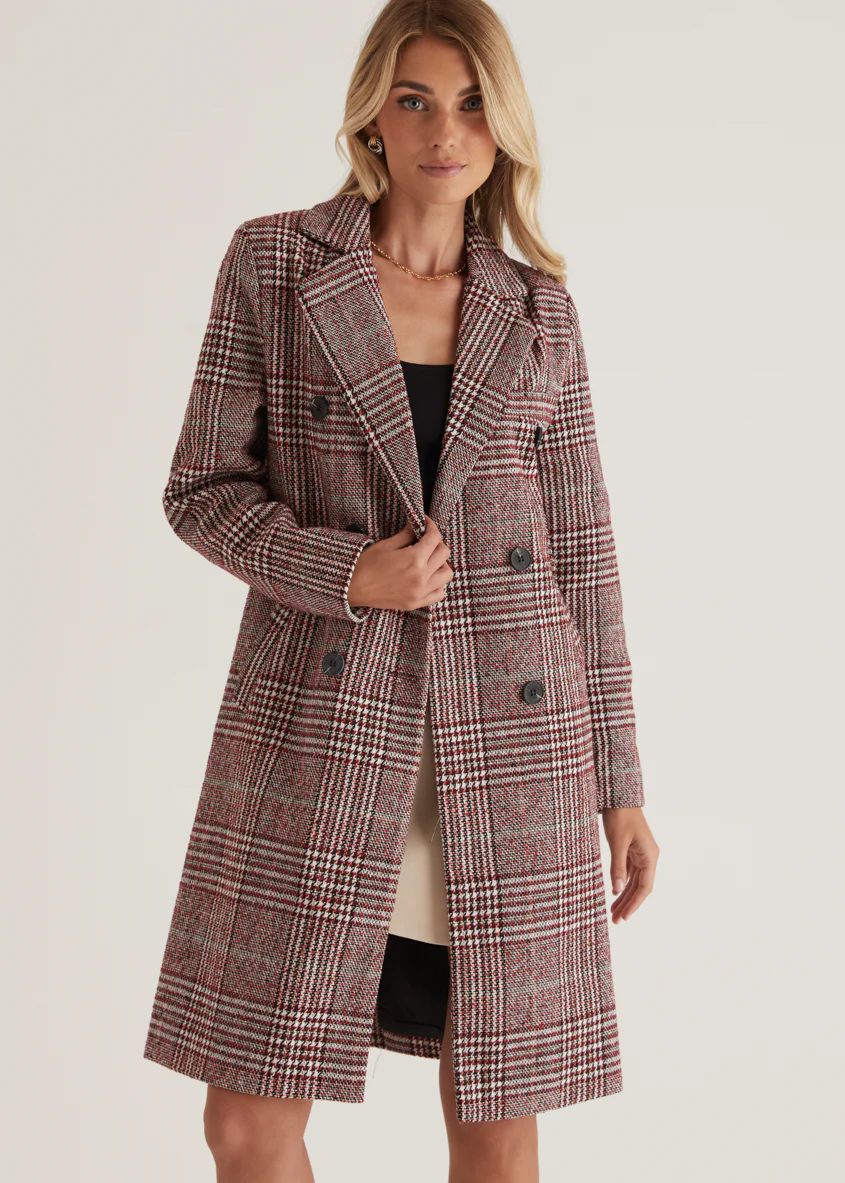 Jarren Coat - Red Check - Honorern