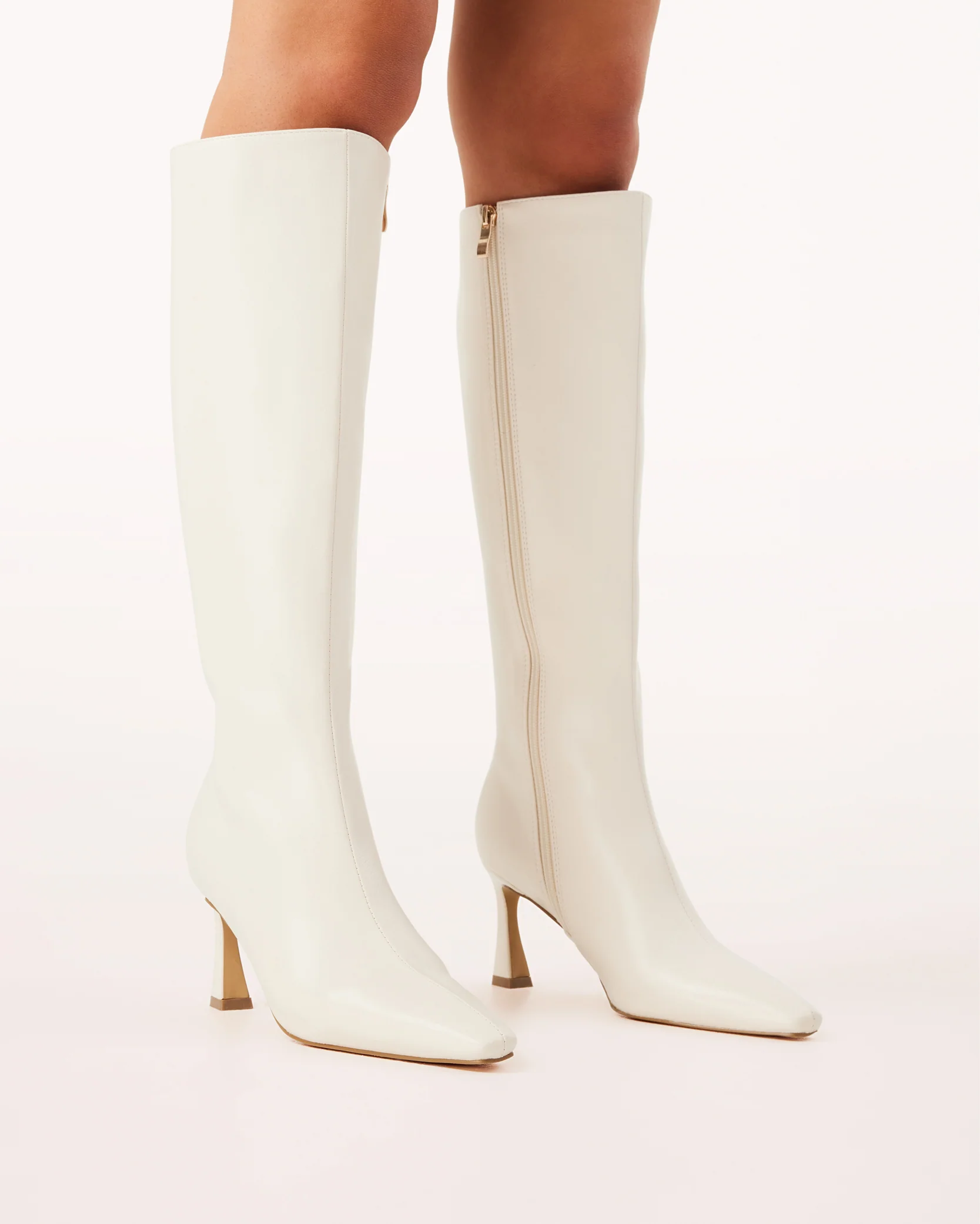 Shyla Knee High Boots - Ivory - Honorern