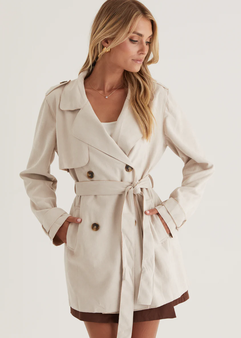 Lexington Suede Jacket - Ecru - Honorern