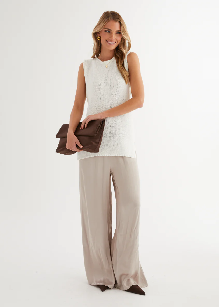 Zoeva Knit Top - Off White - Honorern