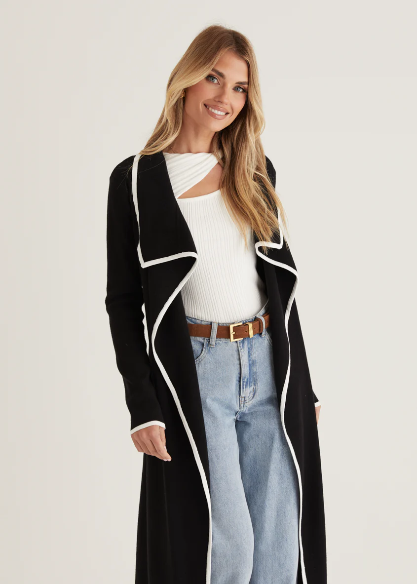 Portland Knit Coat - Black - Honorern