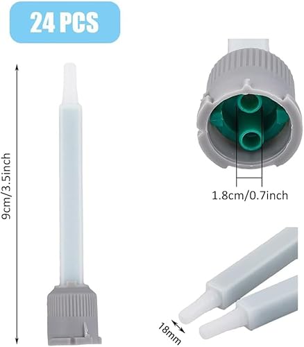 SUPERFINDINGS 30pz Punte per Ugelli Miscelatori per Colla 10:1 Epossidica In Plastica Arancione Tubo di Miscelazione per Colla AB per Pistola Adesiva Ugello per Miscelazione Resina - Honorern